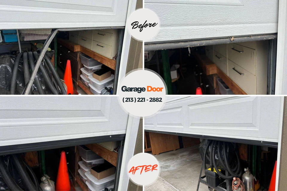 Before and after: garage door spring repair Mount Juliet, TN
